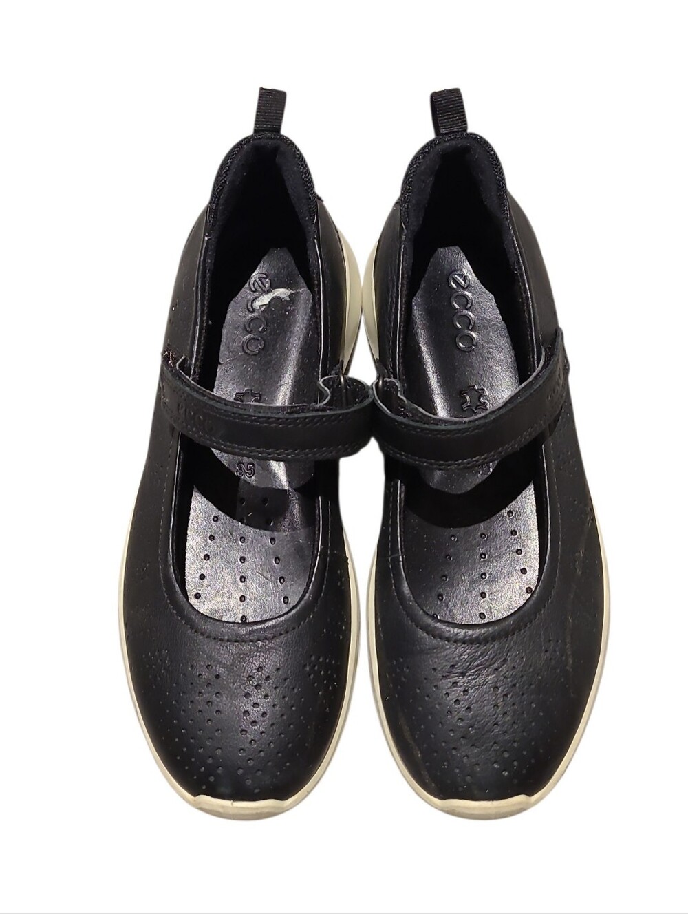 Ecco Soft 5 Black Mary Jane Sneakers Womens Slip-On Loafer Size 35